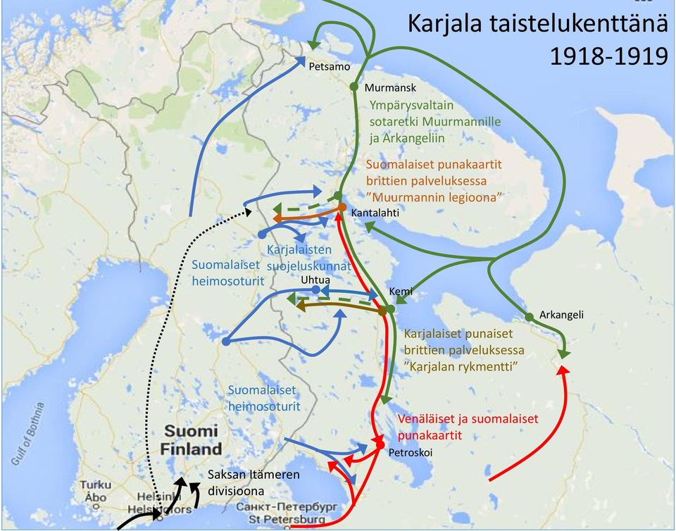 suojeluskunnat heimosoturit Uhtua Suomalaiset heimosoturit Saksan Itämeren divisioona Kemi Karjalaiset