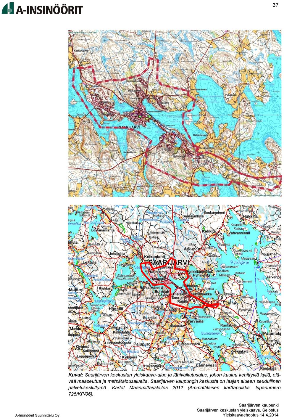 Saarijärven kaupungin keskusta on laajan alueen seudullinen