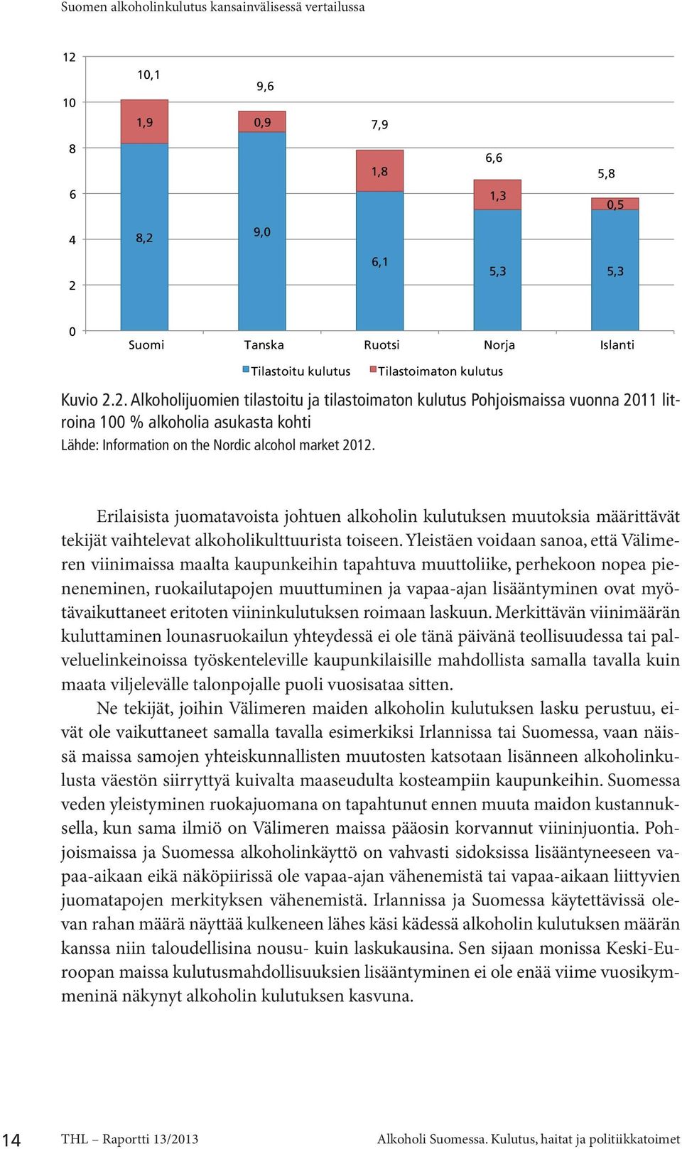 Erilaisista juomatavoista johtuen alkoholin kulutuksen muutoksia määrittävät tekijät vaihtelevat alkoholikulttuurista toiseen.