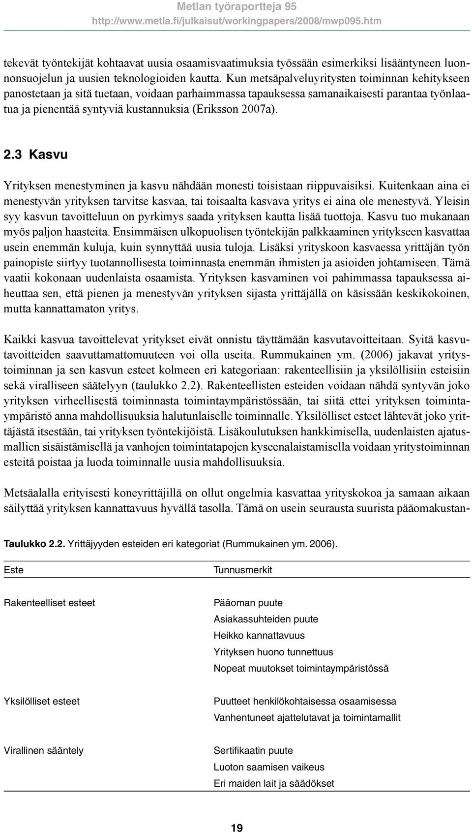 2.3 Kasvu Yrityksen menestyminen ja kasvu nähdään monesti toisistaan riippuvaisiksi. Kuitenkaan aina ei menestyvän yrityksen tarvitse kasvaa, tai toisaalta kasvava yritys ei aina ole menestyvä.