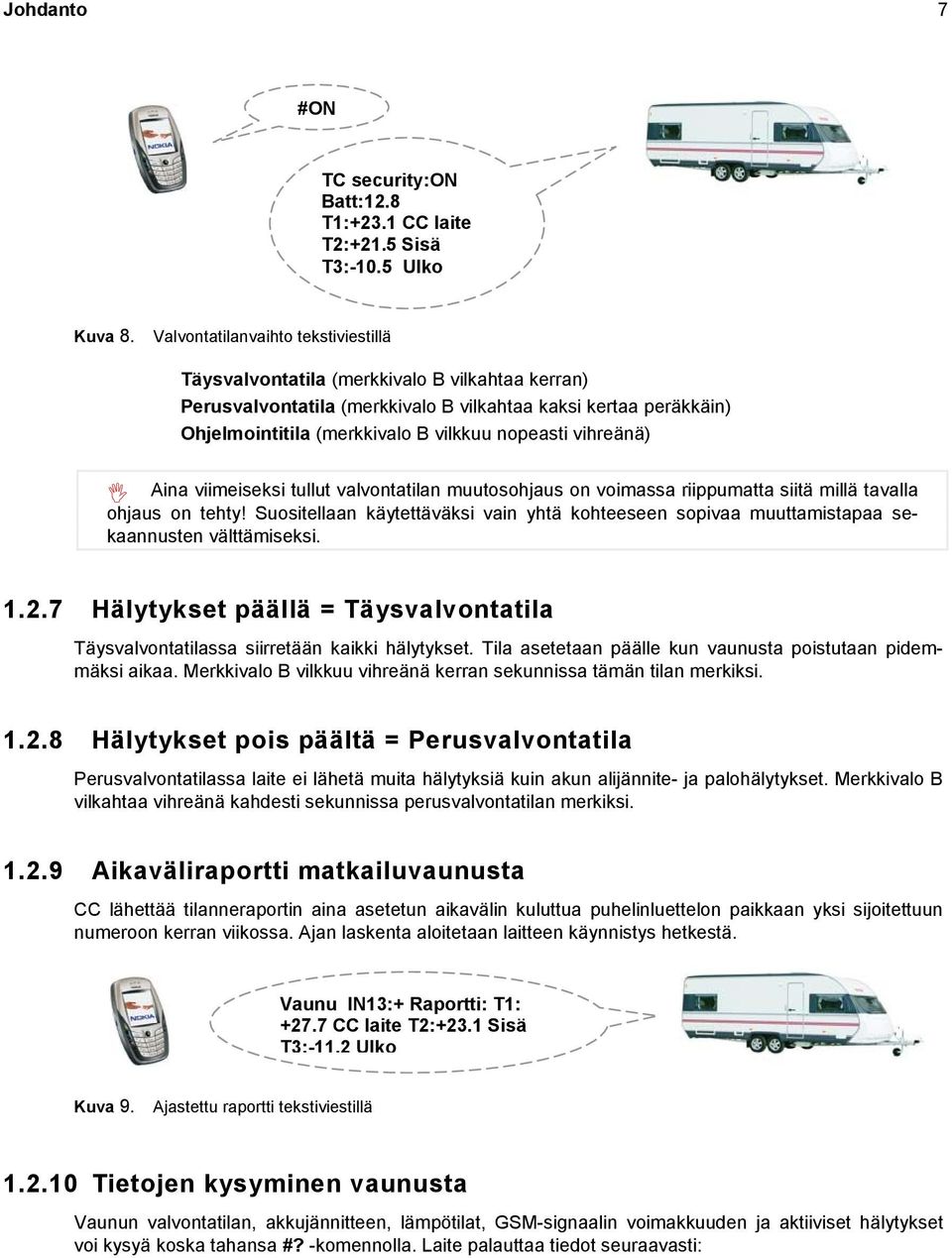 vihreänä) Aina viimeiseksi tullut valvontatilan muutosohjaus on voimassa riippumatta siitä millä tavalla ohjaus on tehty!