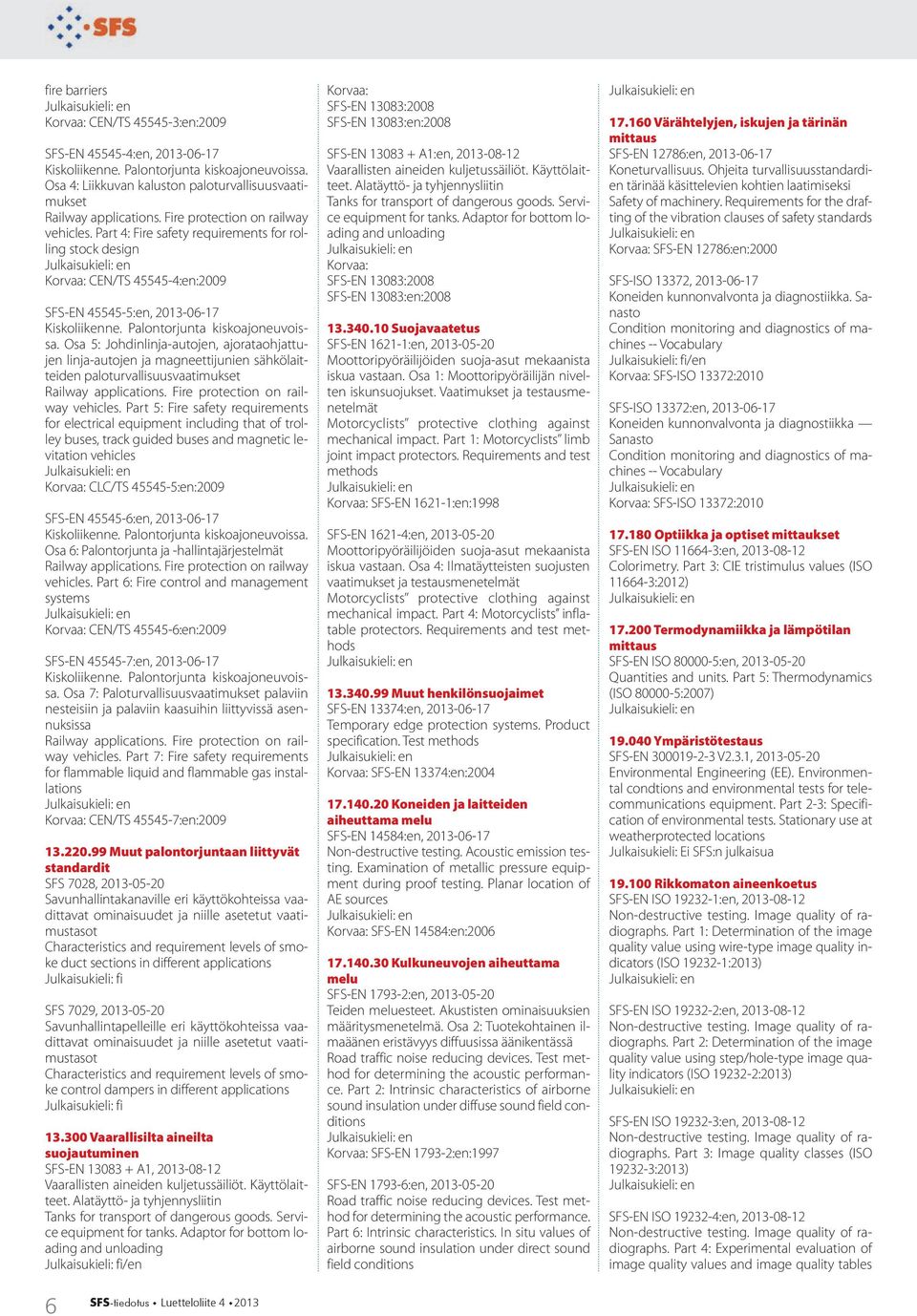 Osa 5: Johdinlinja-autojen, ajorataohjattujen linja-autojen ja magneettijunien sähkölaitteiden paloturvallisuusvaatimukset Railway applications. Fire protection on railway vehicles.