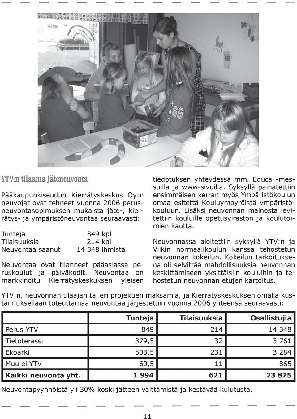 Neuvontaa on markkinoitu Kierrätyskeskuksen yleisen tiedotuksen yhteydessä mm. Educa -messuilla ja www-sivuilla.