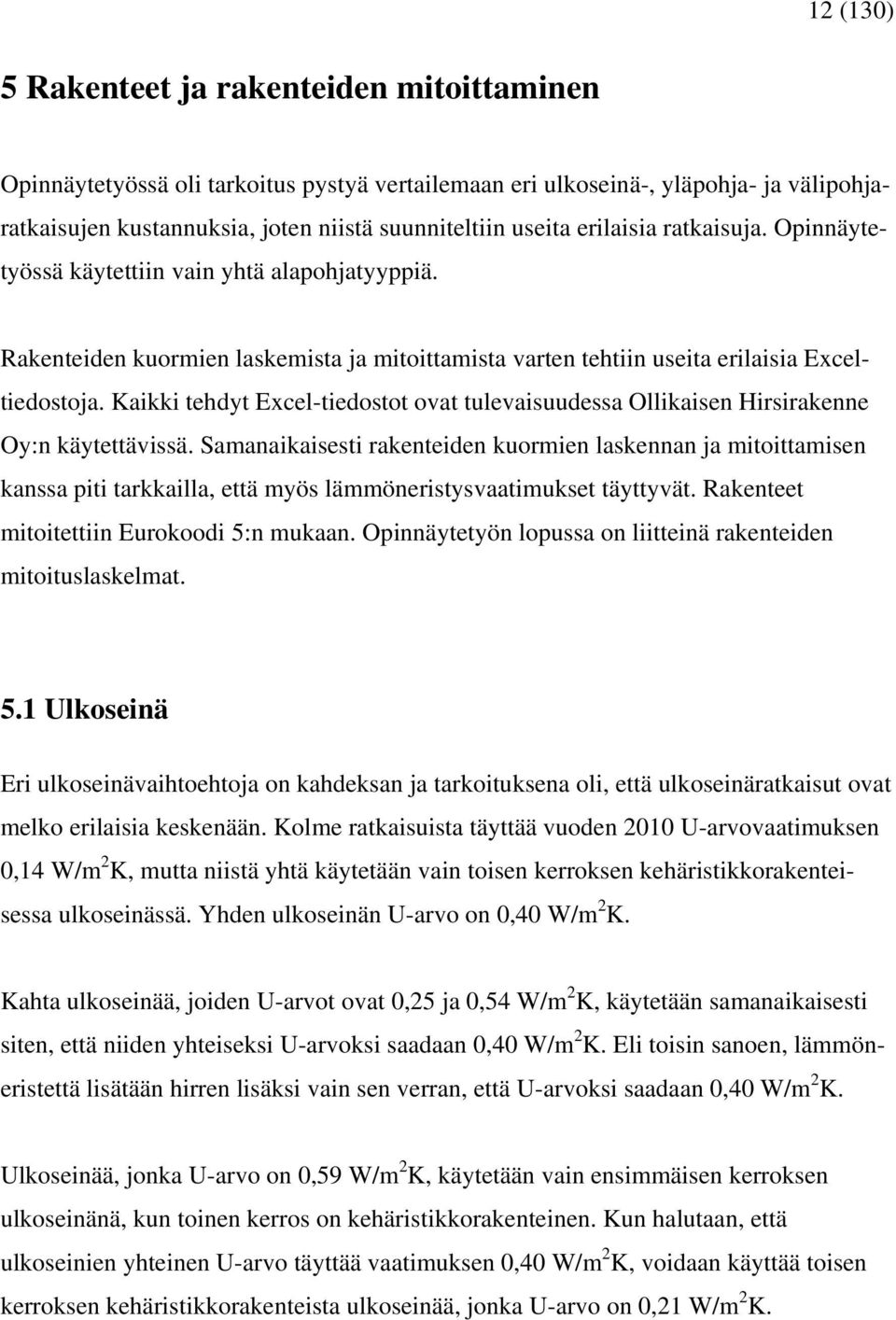 Kaikki tehdyt Excel-tiedostot ovat tulevaisuudessa Ollikaisen Hirsirakenne Oy:n käytettävissä.