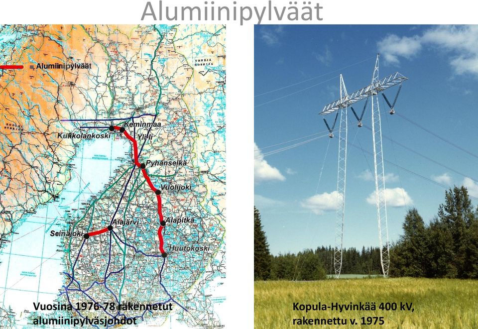 alumiinipylväsjohdot