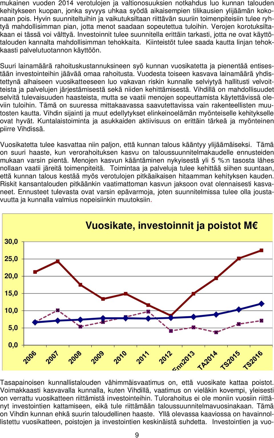 Investoinnit tulee suunnitella erittäin tarkasti, jotta ne ovat käyttötalouden kannalta mahdollisimman tehokkaita. Kiinteistöt tulee saada kautta linjan tehokkaasti palvelutuotannon käyttöön.