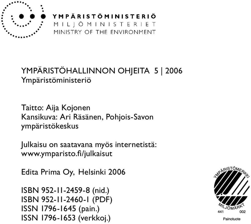 internetistä: www.ymparisto.