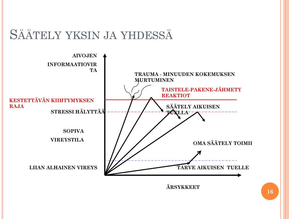 MURTUMINEN TAISTELE-PAKENE-JÄHMETY REAKTIOT SÄÄTELY AIKUISEN TUELLA