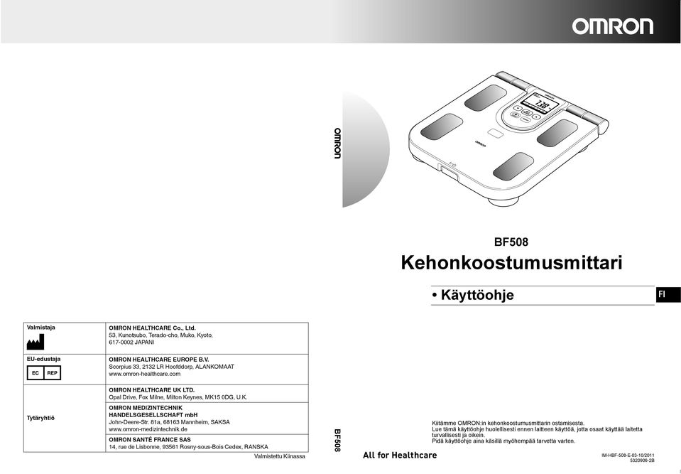 81a, 68163 Mannheim, SAKSA www.omron-medizintechnik.