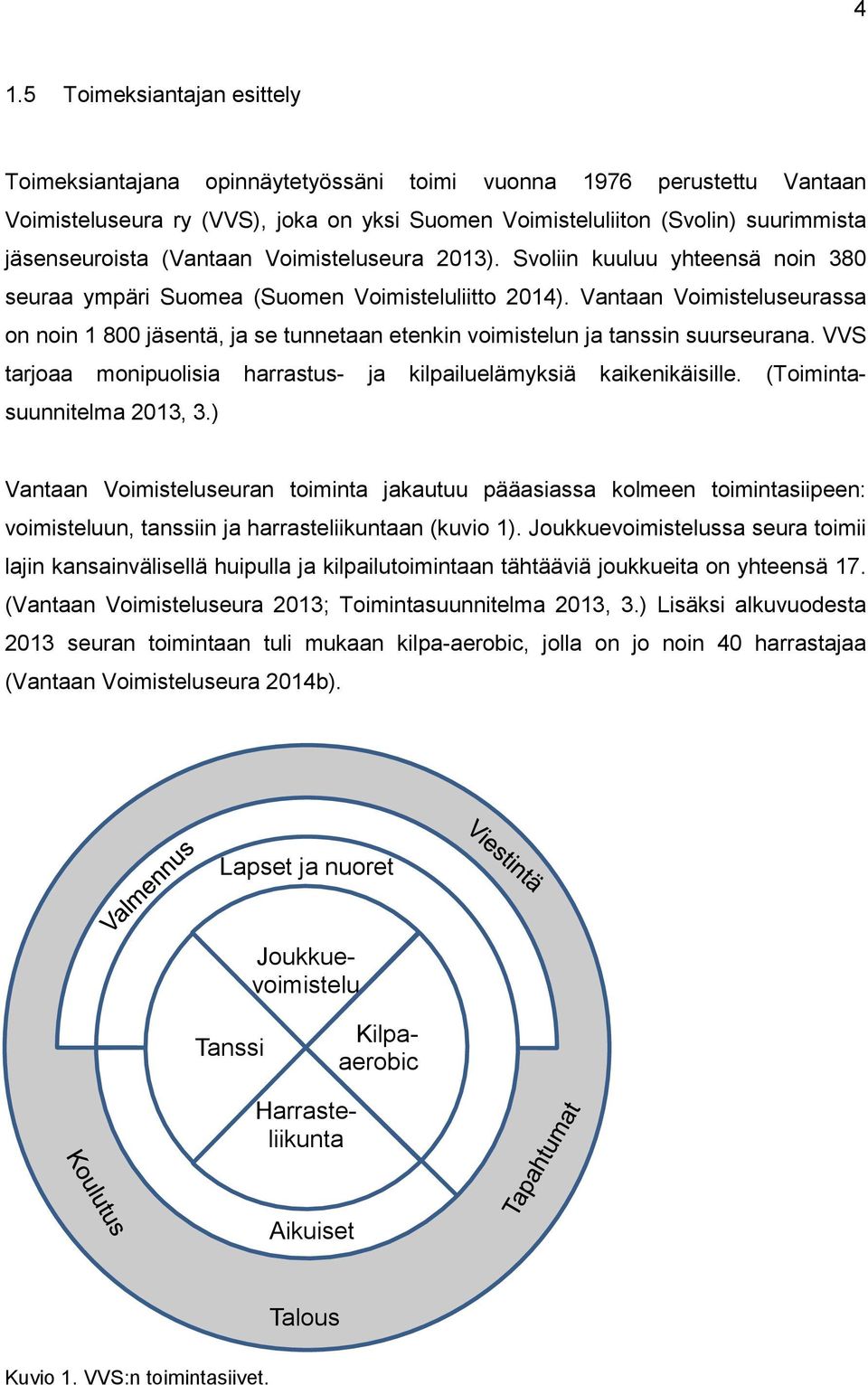 Vantaan Voimisteluseurassa on noin 1 800 jäsentä, ja se tunnetaan etenkin voimistelun ja tanssin suurseurana. VVS tarjoaa monipuolisia harrastus- ja kilpailuelämyksiä kaikenikäisille.