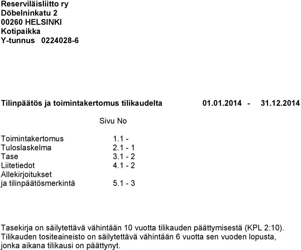 1-2 Allekirjoitukset ja tilinpäätösmerkintä 5.