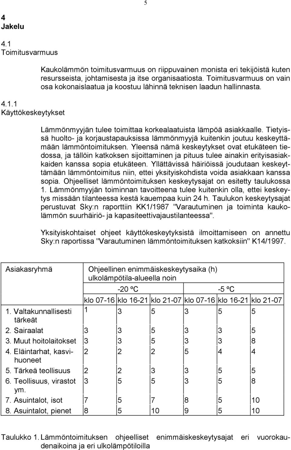 Tietyissä huolto- ja korjaustapauksissa lämmönmyyjä kuitenkin joutuu keskeyttämään lämmöntoimituksen.