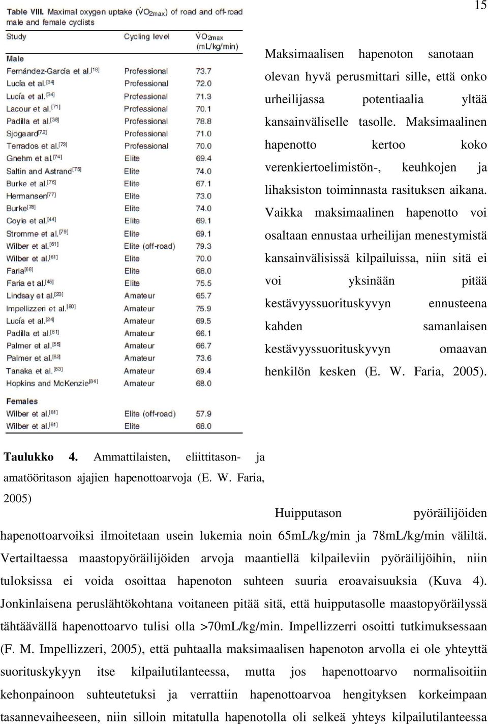 Vaikka maksimaalinen hapenotto voi osaltaan ennustaa urheilijan menestymistä kansainvälisissä kilpailuissa, niin sitä ei voi yksinään pitää kestävyyssuorituskyvyn ennusteena kahden samanlaisen
