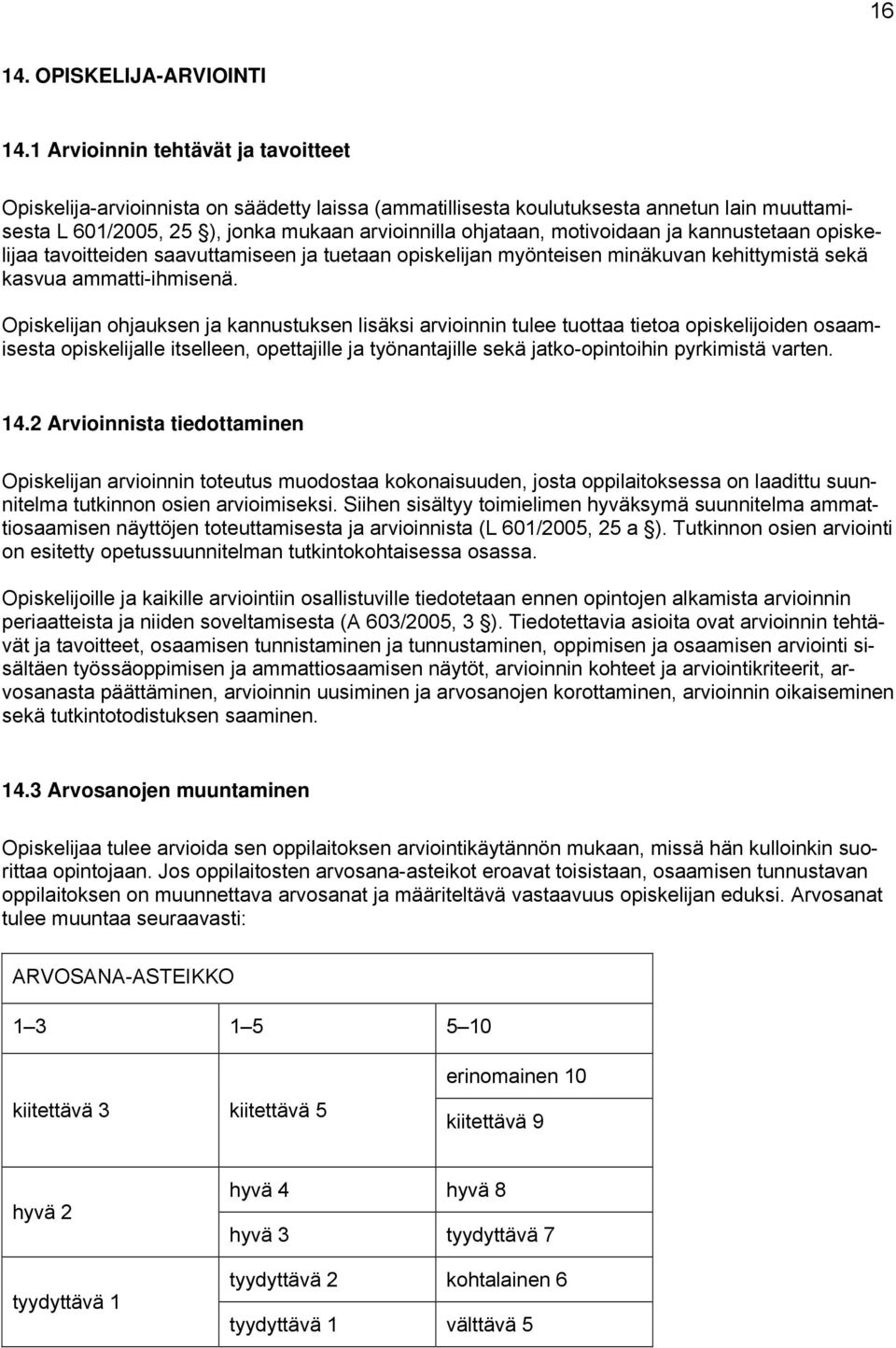 motivoidaan ja kannustetaan opiskelijaa tavoitteiden saavuttamiseen ja tuetaan opiskelijan myönteisen minäkuvan kehittymistä sekä kasvua ammatti-ihmisenä.