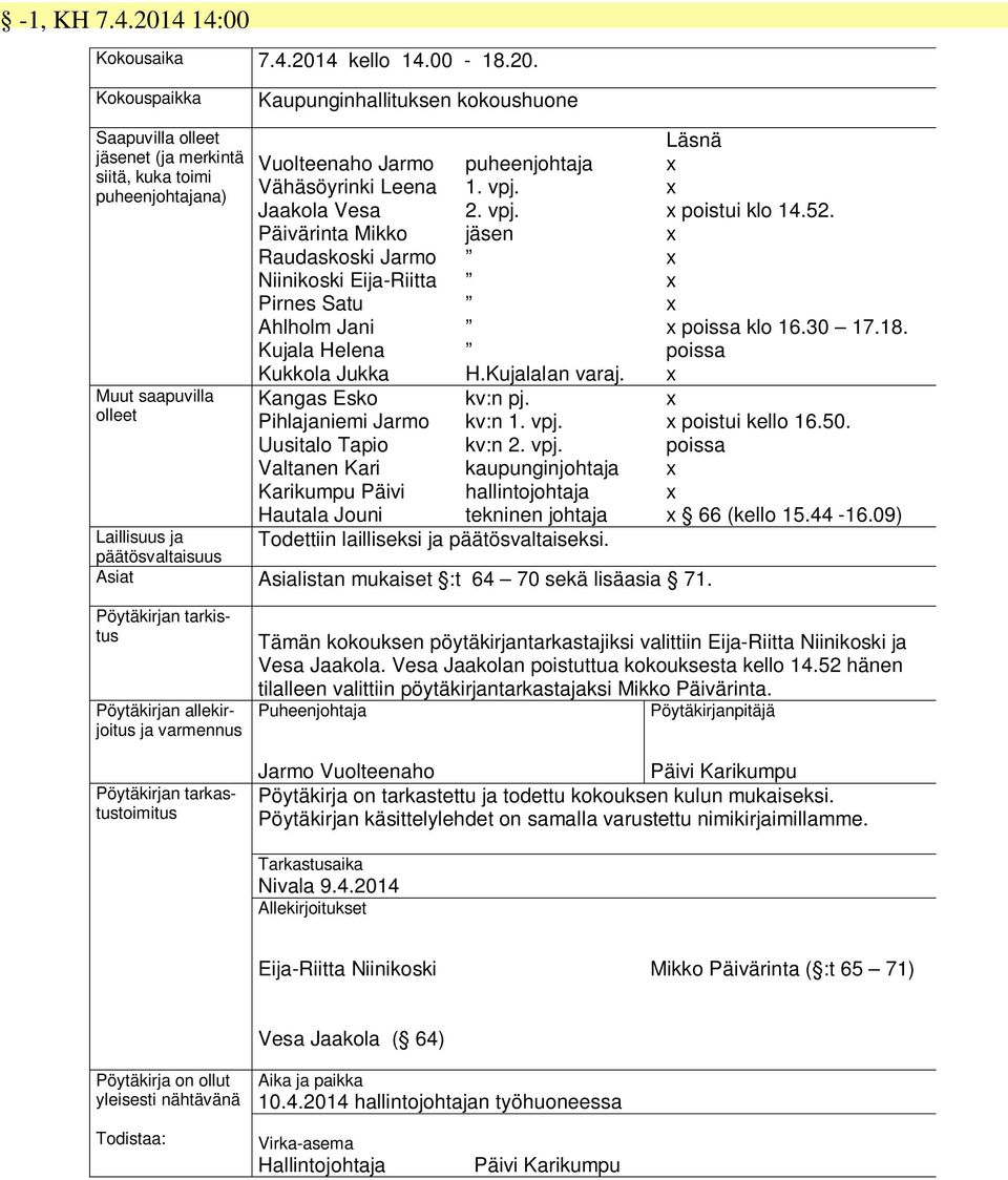 4 kello 14.00-18.20.