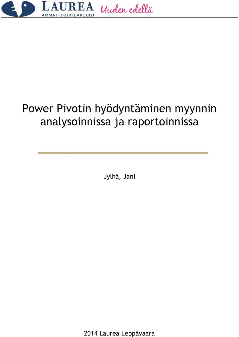 analysoinnissa ja