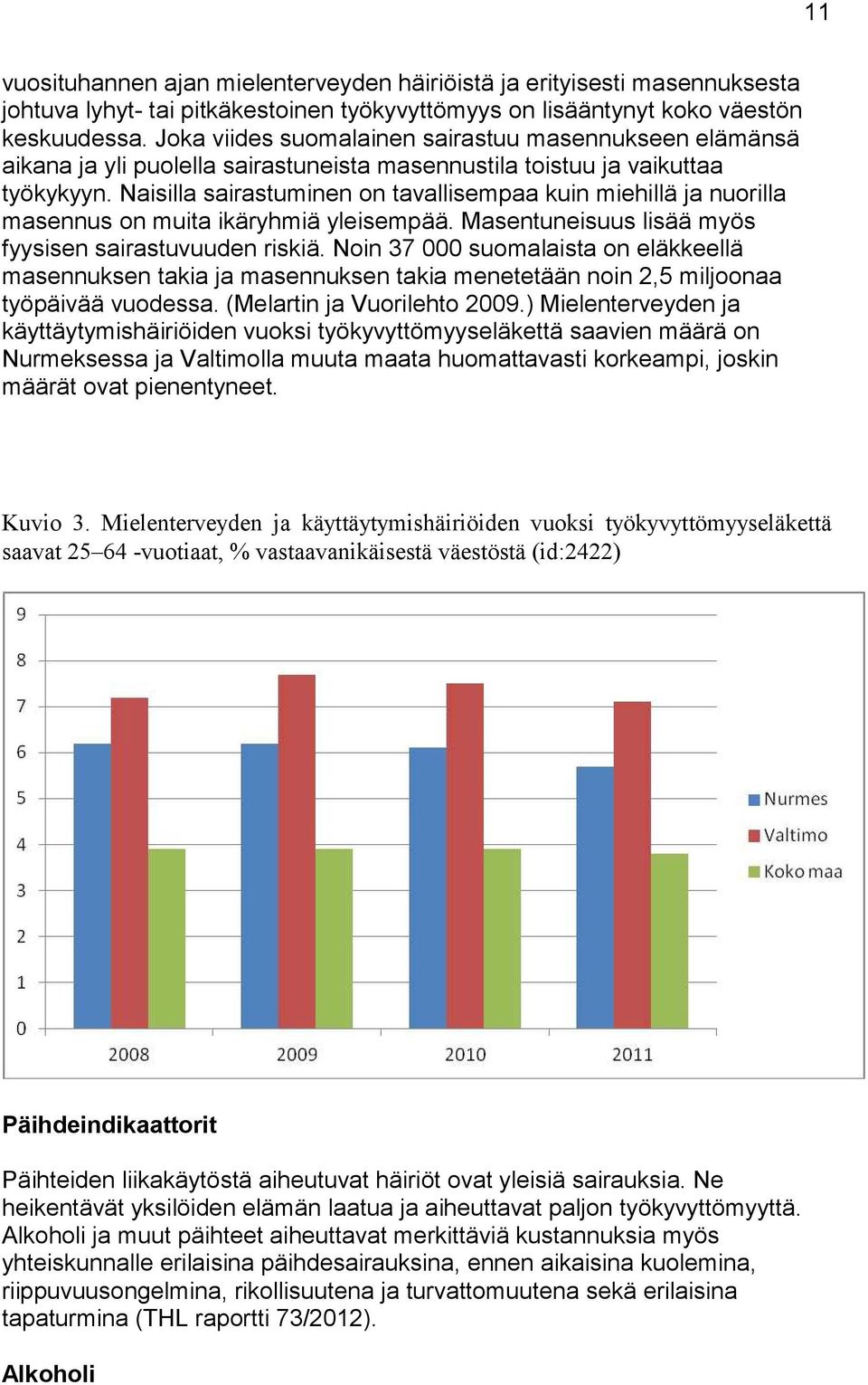 Naisilla sairastuminen on tavallisempaa kuin miehillä ja nuorilla masennus on muita ikäryhmiä yleisempää. Masentuneisuus lisää myös fyysisen sairastuvuuden riskiä.