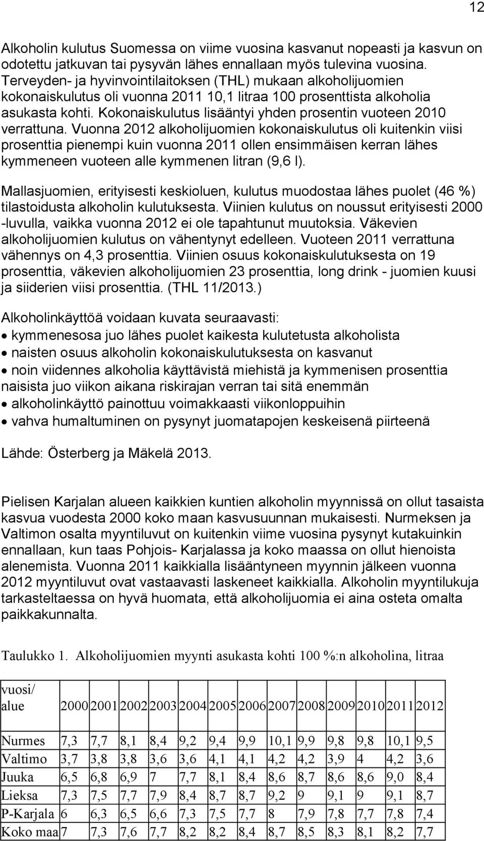 Kokonaiskulutus lisääntyi yhden prosentin vuoteen 2010 verrattuna.