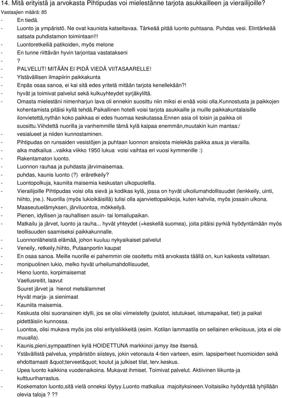 MITÄÄN EI PIDÄ VIEDÄ VIITASAARELLE! Ylstävällisen ilmapiirin paikkakunta Enpäs osaa sanoa, ei kai sitä edes yritetä mitään tarjota kenellekään?