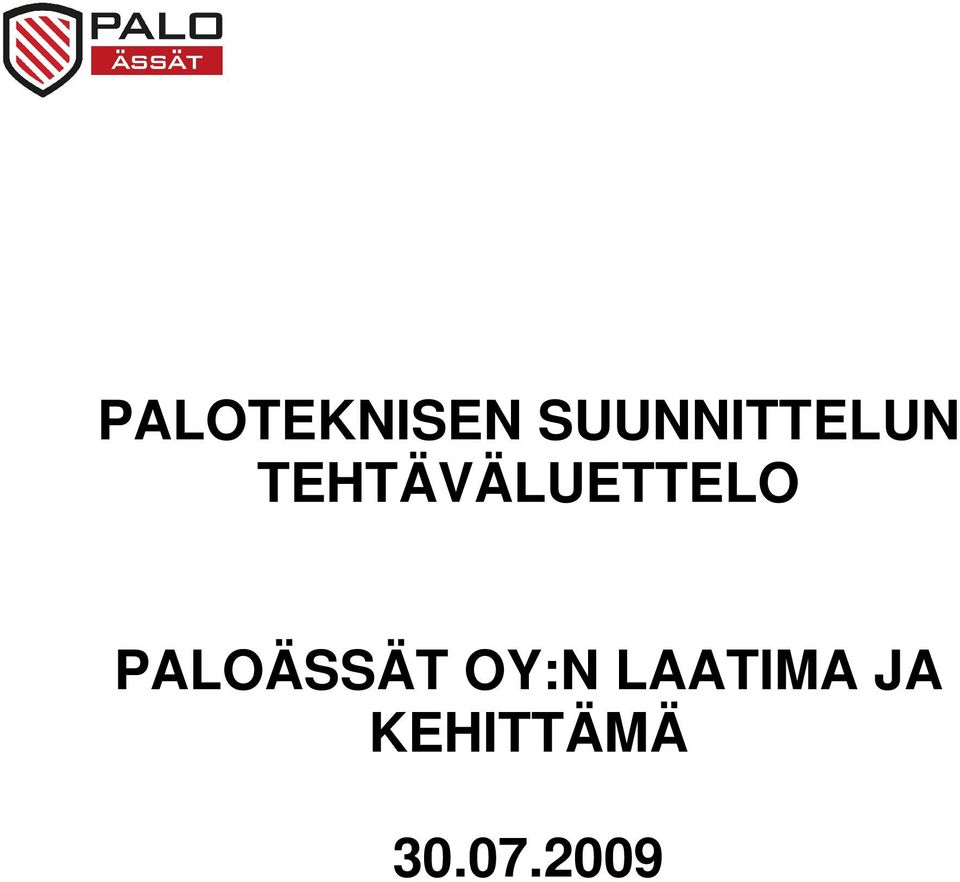 TEHTÄVÄLUETTELO