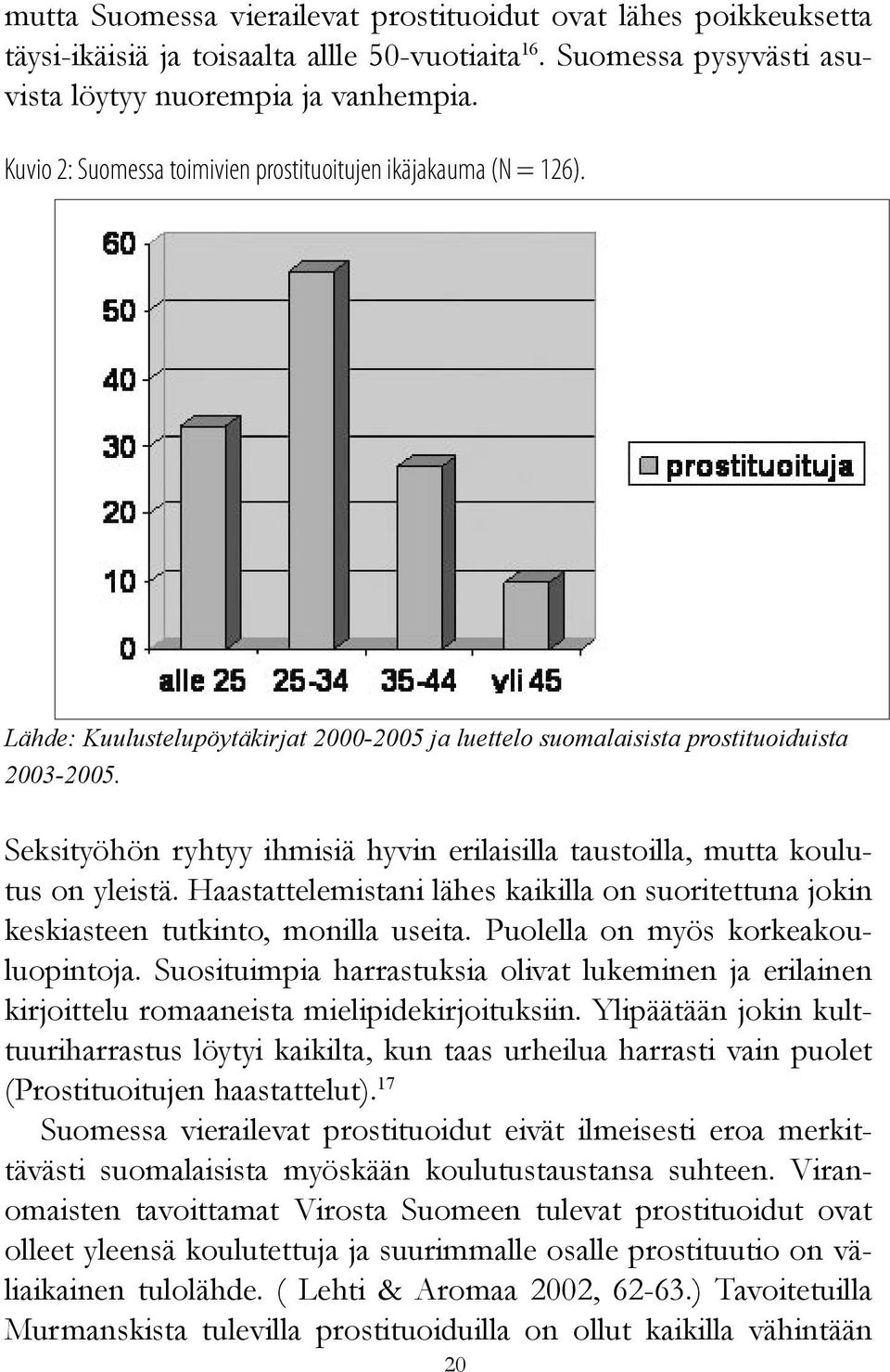 Seksityöhön ryhtyy ihmisiä hyvin erilaisilla taustoilla, mutta koulutus on yleistä. Haastattelemistani lähes kaikilla on suoritettuna jokin keskiasteen tutkinto, monilla useita.