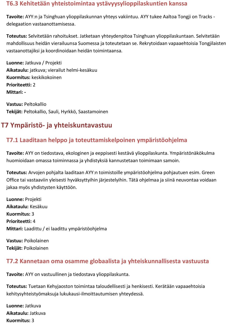 Rekrytoidaan vapaaehtoisia Tongjilaisten vastaanottajiksi ja koordinoidaan heidän toimintaansa.