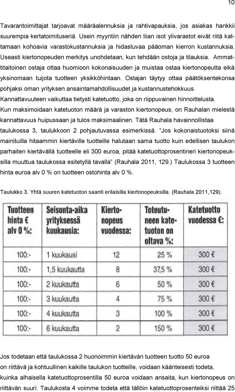 Useasti kiertonopeuden merkitys unohdetaan, kun tehdään ostoja ja tilauksia.