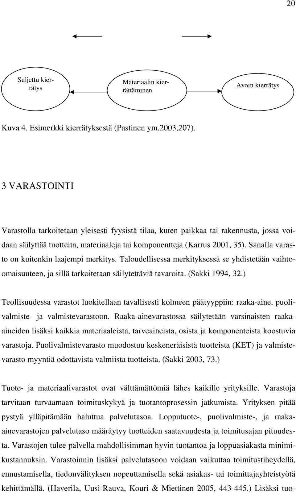 Sanalla varasto on kuitenkin laajempi merkitys. Taloudellisessa merkityksessä se yhdistetään vaihtoomaisuuteen, ja sillä tarkoitetaan säilytettäviä tavaroita. (Sakki 1994, 32.