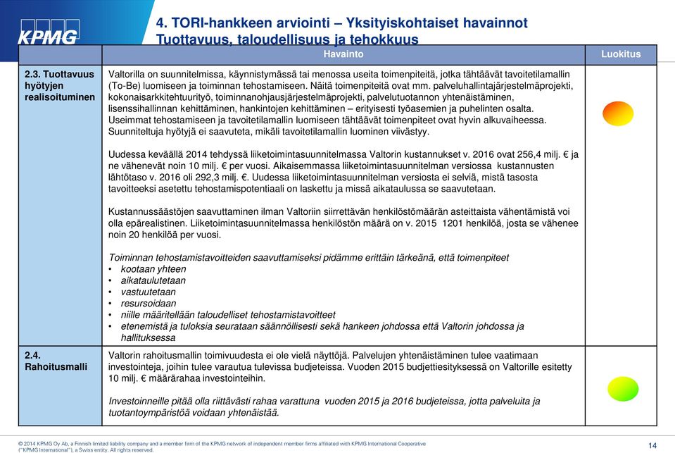 Näitä toimenpiteitä ovat mm.