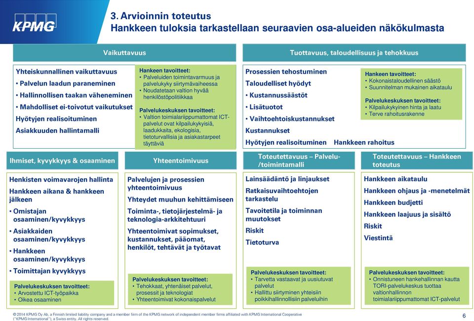 siirtymävaiheessa Noudatetaan valtion hyvää henkilöstöpolitiikkaa Palvelukeskuksen tavoitteet: Valtion toimialariippumattomat ICTpalvelut ovat kilpailukykyisiä, laadukkaita, ekologisia,
