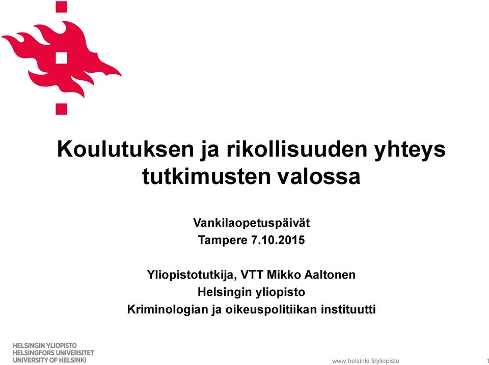 2015 Yliopistotutkija, VTT Mikko Aaltonen
