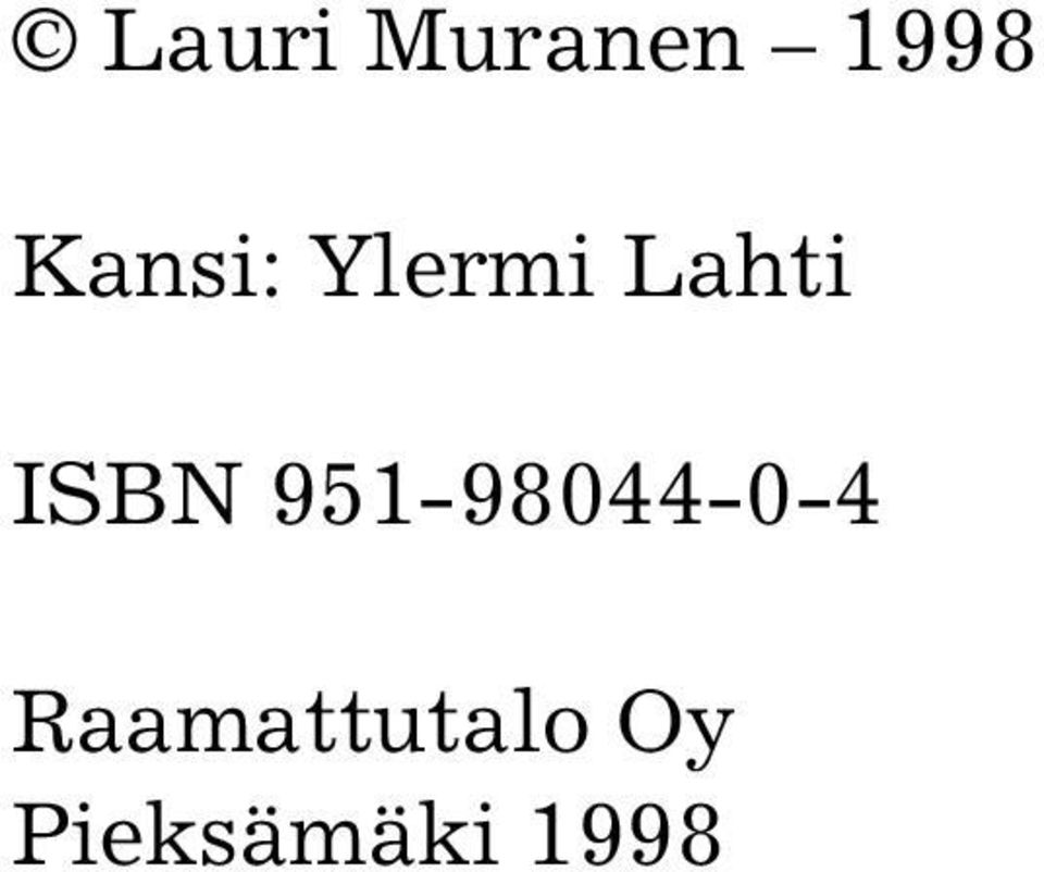 ISBN 951-98044-0-4