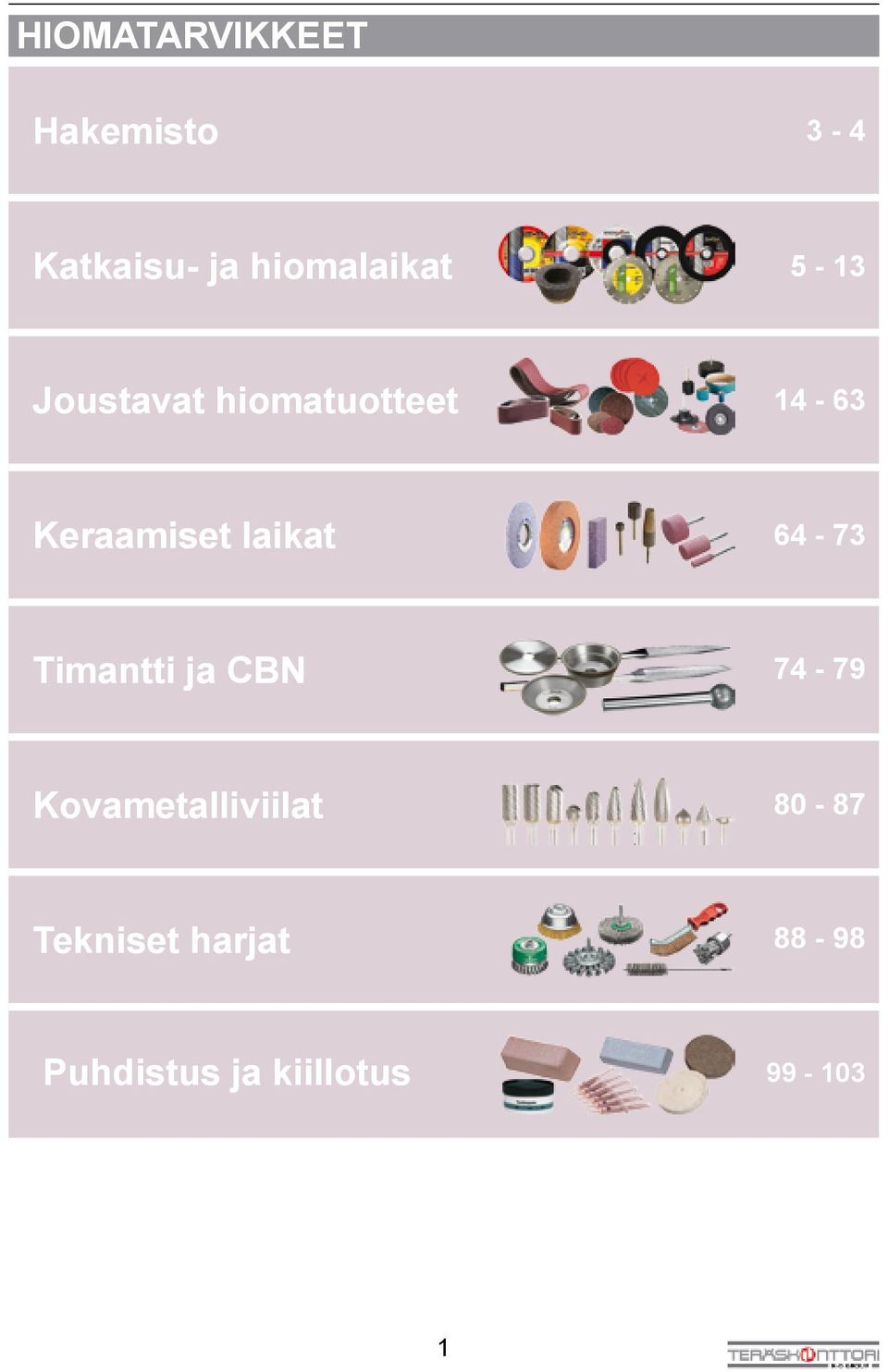 64-73 Timantti ja CBN 74-79 Kovametalliviilat