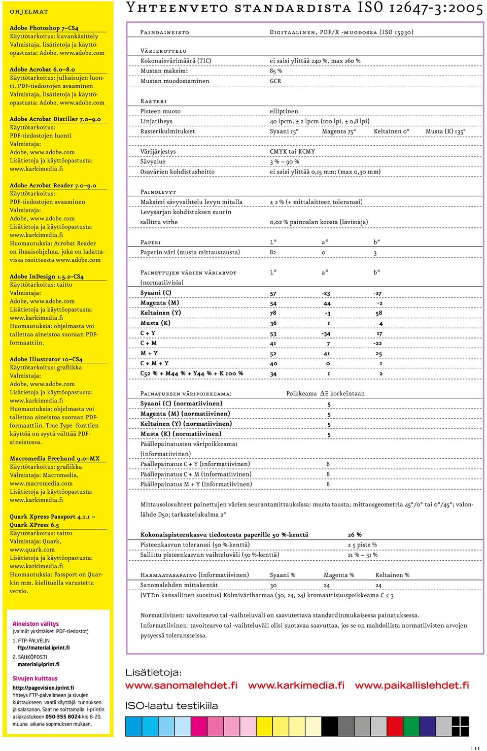 0 Käyttötarkoitus: PDF-tiedostojen luonti Valmistaja: Adobe, www.adobe.com Lisätietoja ja käyttöopastusta: www.karkimedia.fi Adobe Acrobat Reader 7.0 9.