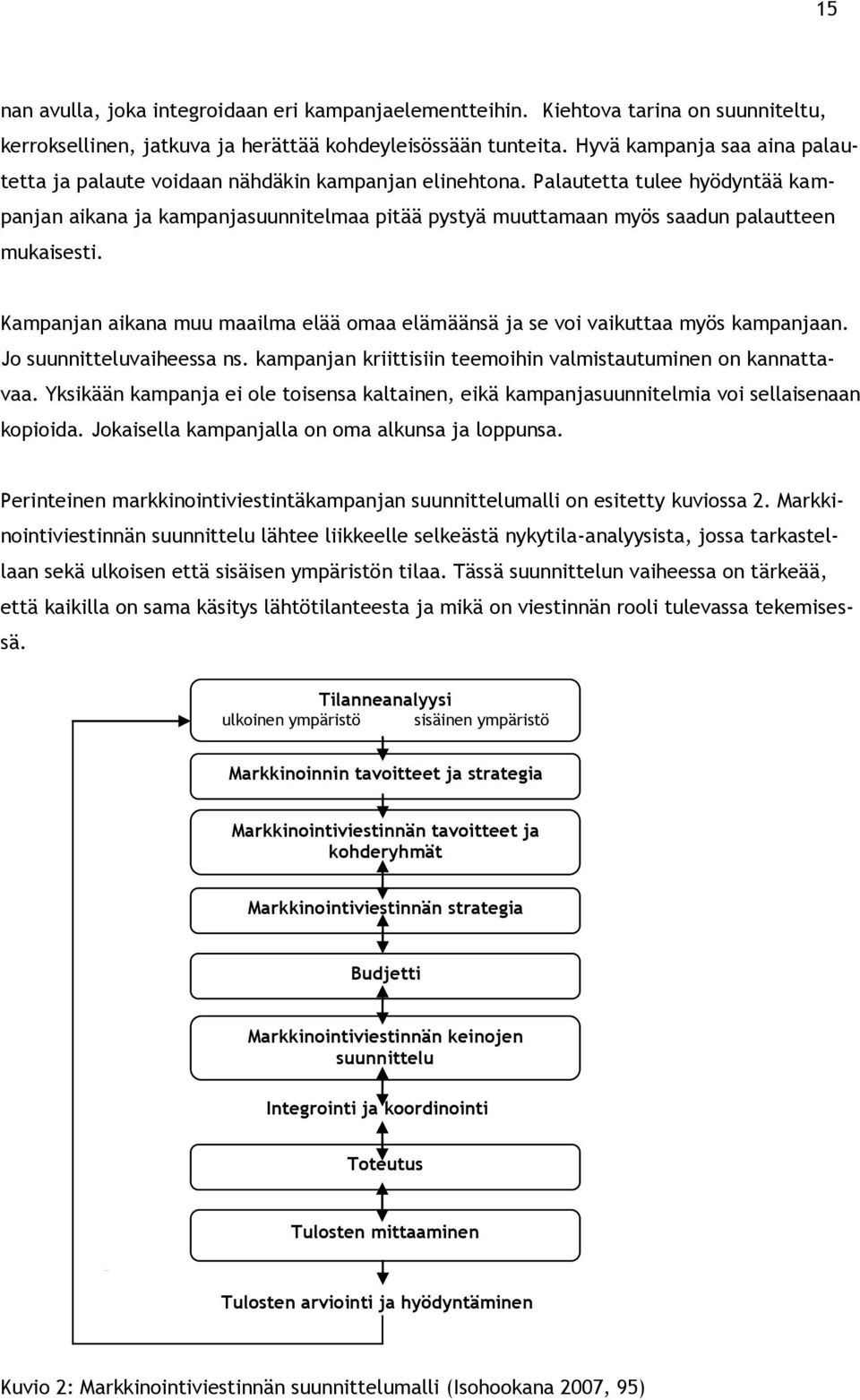 Palautetta tulee hyödyntää kampanjan aikana ja kampanjasuunnitelmaa pitää pystyä muuttamaan myös saadun palautteen mukaisesti.