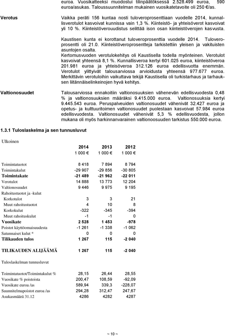 Kiinteistöverouudistus selittää ison osan kiinteistöverojen kasvusta. Kaustisen kunta ei korottanut tuloveroprosenttia vuodelle 201