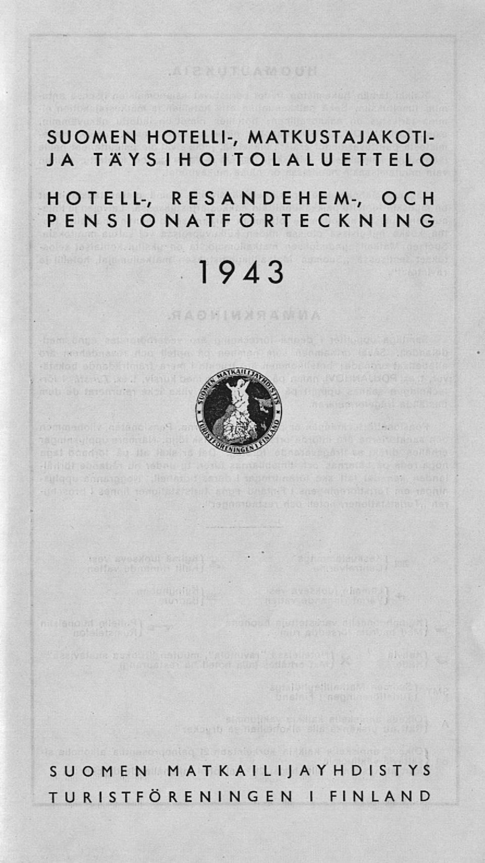 RESANDEHEM, OCH PENSIONATFÖRTECKNING 1943