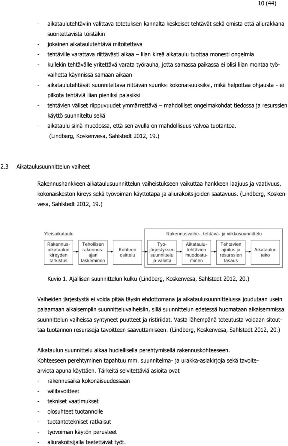 aikataulutehtävät suunniteltava riittävän suuriksi kokonaisuuksiksi, mikä helpottaa ohjausta - ei pilkota tehtäviä liian pieniksi palasiksi - tehtävien väliset riippuvuudet ymmärrettävä mahdolliset