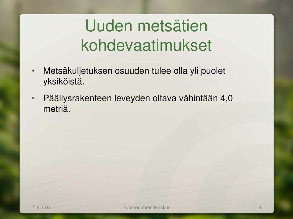 puolet yksiköistä.