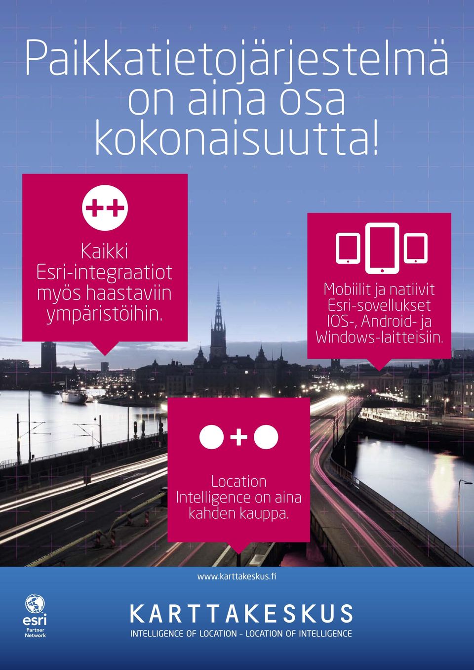 Mobiilit ja natiivit Esri-sovellukset IOS-, Android- ja