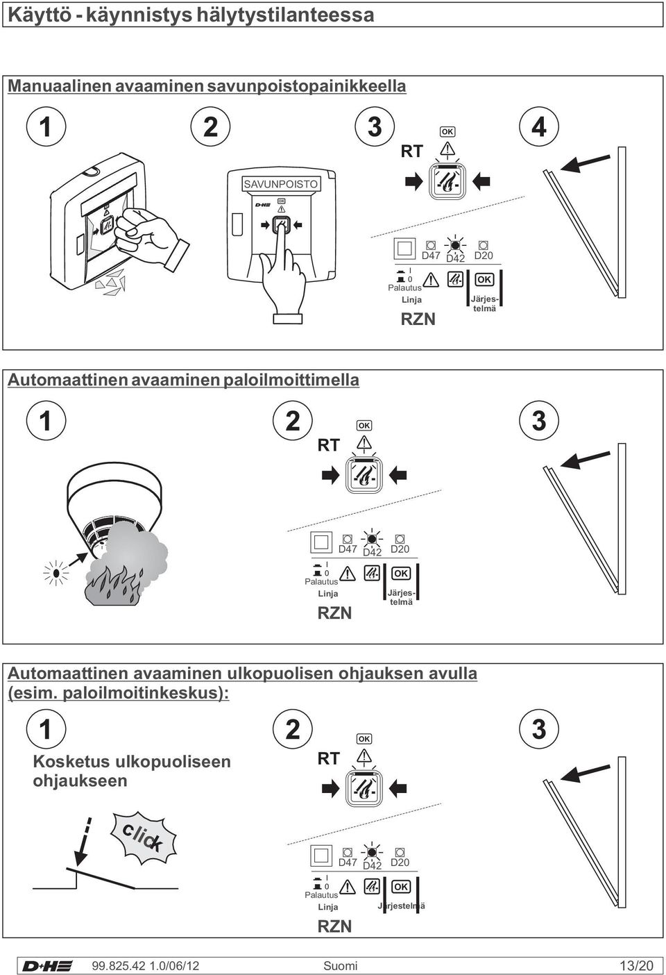 Järjestelmä Järjestelmä Automaattinen avaaminen ulkopuolisen ohjauksen avulla (esim.