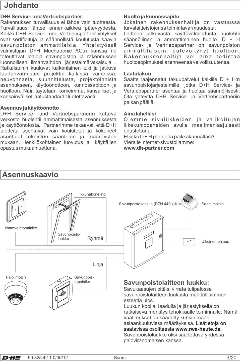 Yhteistyössä valmistajan D+H Mechatronic AG:n kanssa ne toteuttavat laajoja savunpoiston ja rakennuksen luonnollisen ilmanvaihdon järjestelmäratkaisuja.