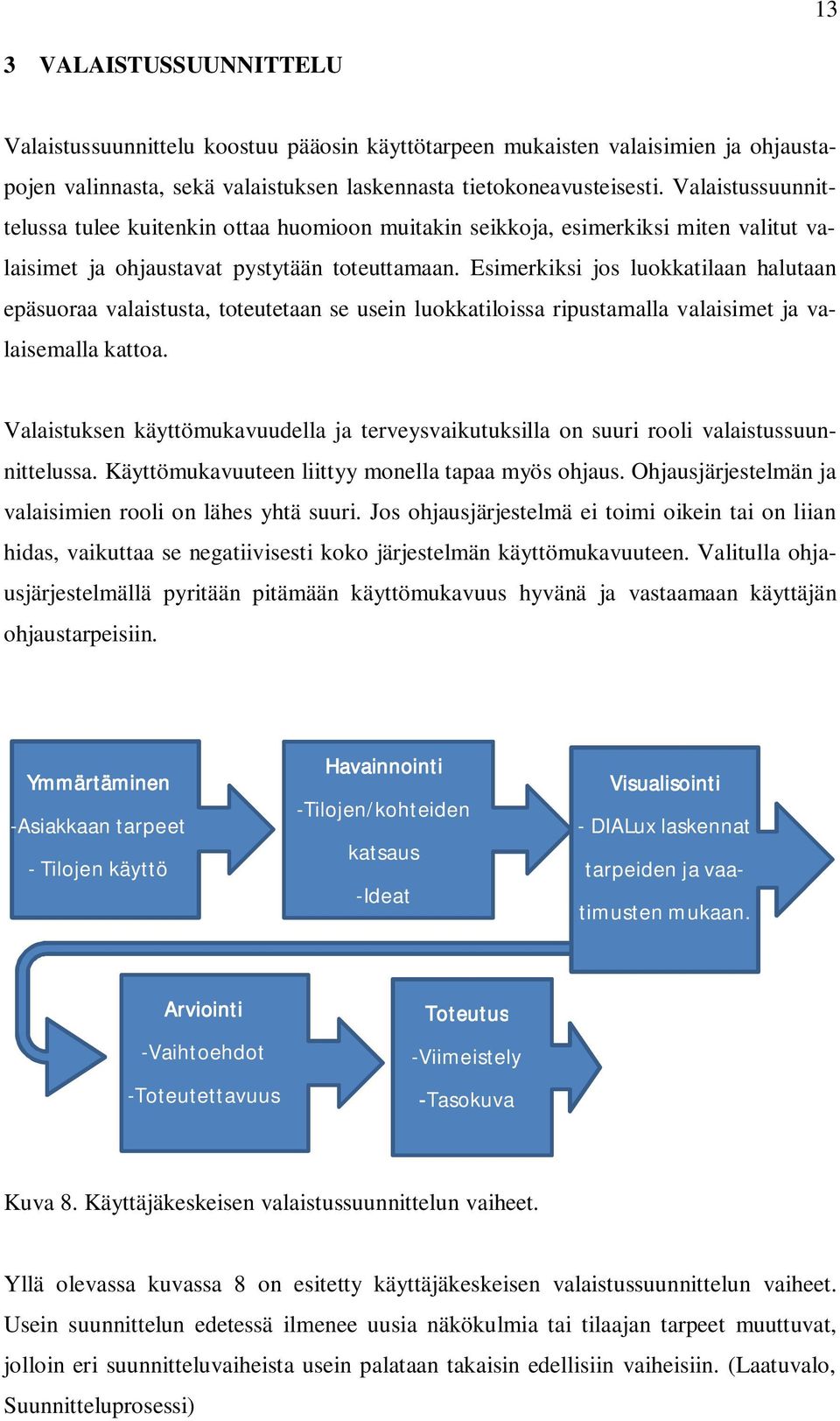 Esimerkiksi jos luokkatilaan halutaan epäsuoraa valaistusta, toteutetaan se usein luokkatiloissa ripustamalla valaisimet ja valaisemalla kattoa.