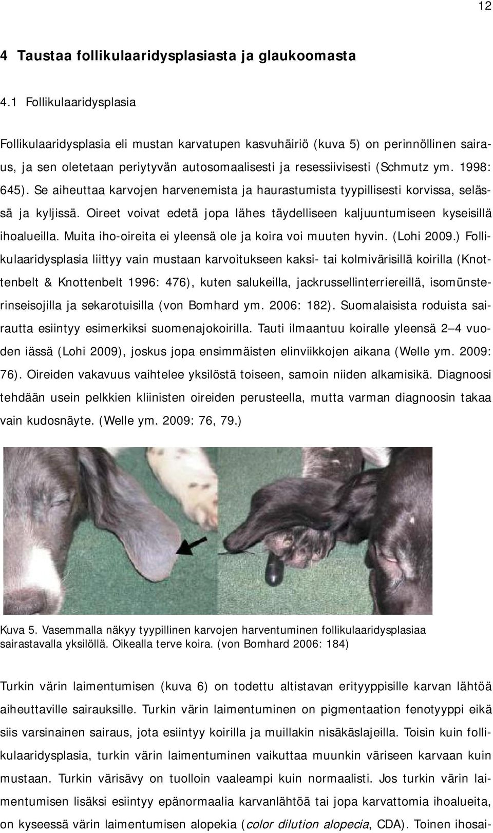 1998: 645). Se aiheuttaa karvojen harvenemista ja haurastumista tyypillisesti korvissa, selässä ja kyljissä. Oireet voivat edetä jopa lähes täydelliseen kaljuuntumiseen kyseisillä ihoalueilla.