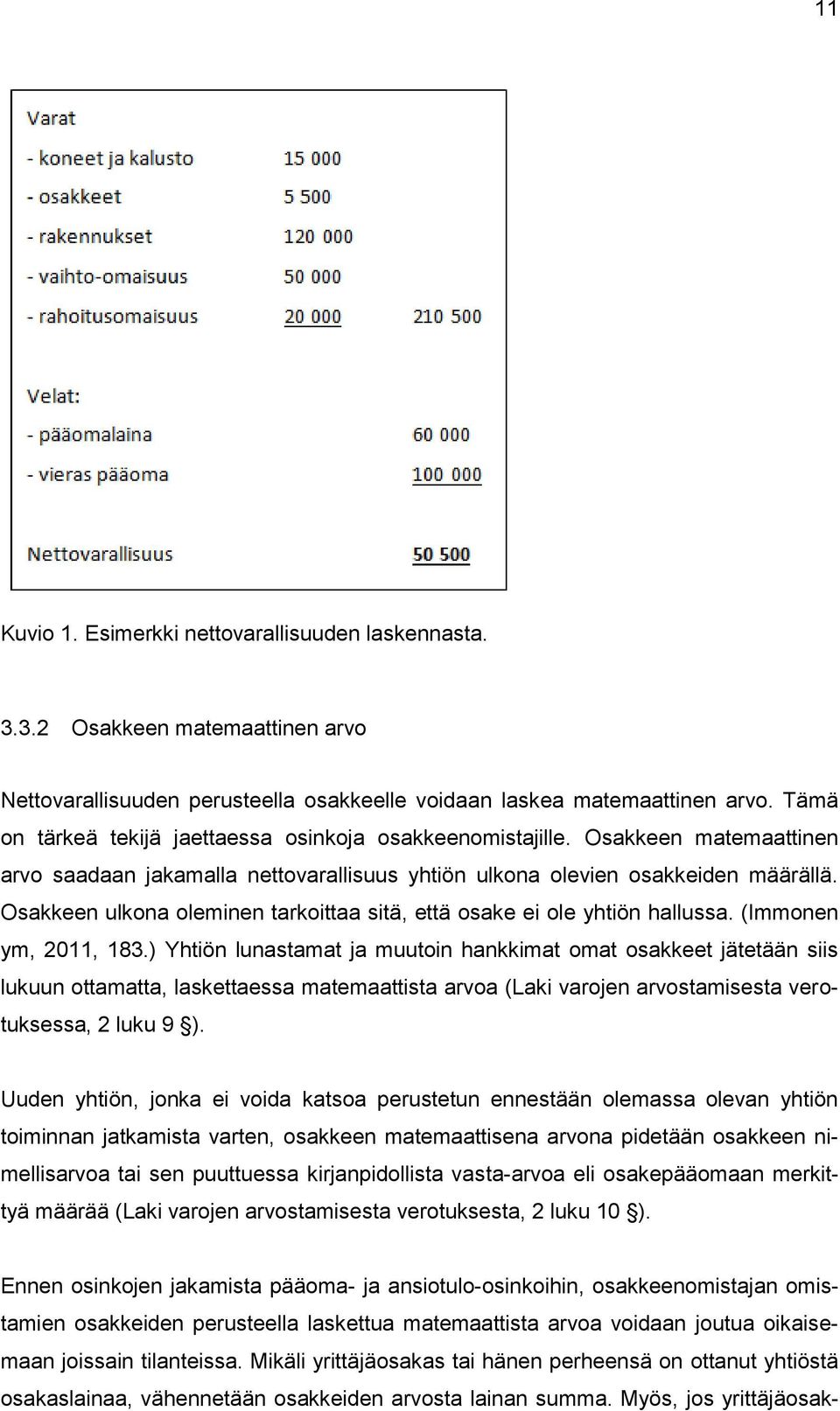 Osakkeen ulkona oleminen tarkoittaa sitä, että osake ei ole yhtiön hallussa. (Immonen ym, 2011, 183.