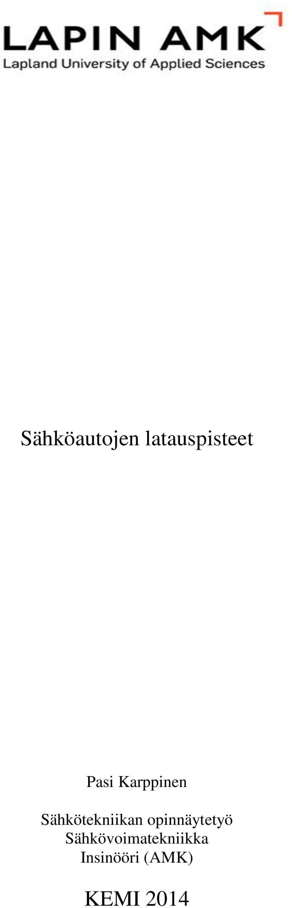 Sähkötekniikan opinnäytetyö