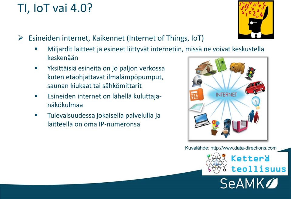 missä ne voivat keskustella keskenään Yksittäisiä esineitä on jo paljon verkossa kuten etäohjattavat
