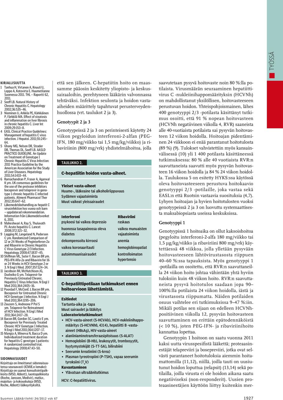 4 EASL Clinical Practice Guidelines: Management of hepatitis C virus infection. J Hepatol. 20;55:245 64. 5 Ghany MG, Nelson DR, Strader DB, Thomas DL, Seeff LB. AASLD PRACTICE GUIDELINE.