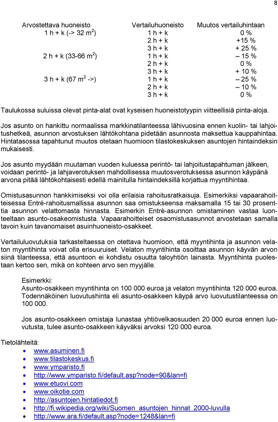 Jos asunto on hankittu normaalissa markkinatilanteessa lähivuosina ennen kuolin- tai lahjoitushetkeä, asunnon arvostuksen lähtökohtana pidetään asunnosta maksettua kauppahintaa.