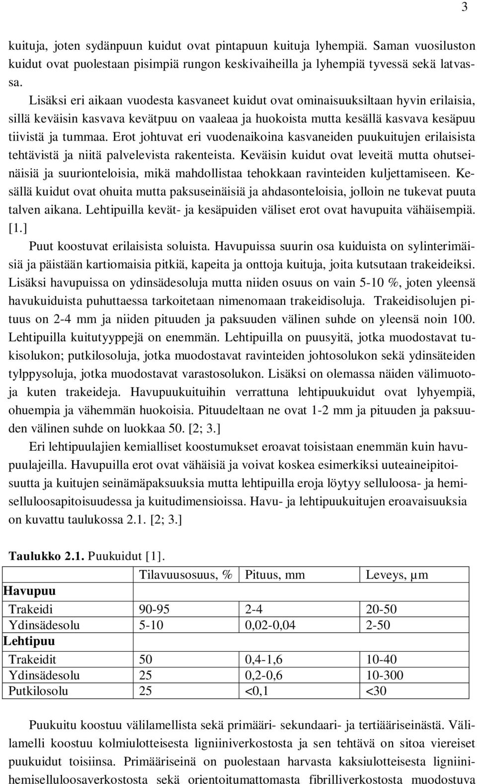 Erot johtuvat eri vuodenaikoina kasvaneiden puukuitujen erilaisista tehtävistä ja niitä palvelevista rakenteista.